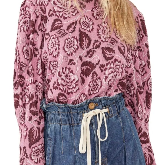 Free People No Ordinary Top in Smoked Pink Size XL - Picture 2 of 9